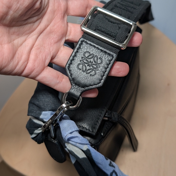 Loewe Cotton And Calfskin Black Bag Strap - Picture 3 of 7